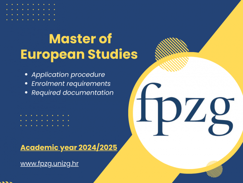 Call for application for the Master of European Studies programme - 2024/2025