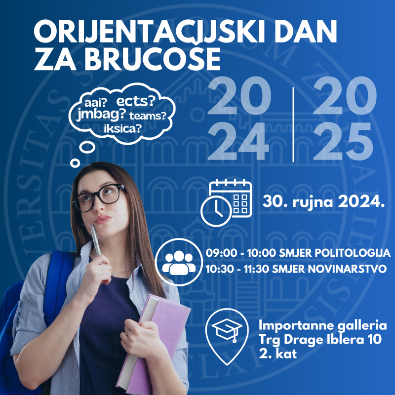 Orijentacijsko predavanje za brucoše Fakulteta političkih znanosti