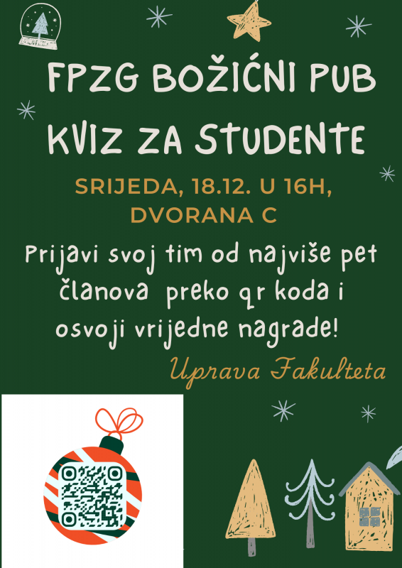 FPZG BOŽIĆNI PUB KVIZ ZA STUDENTE