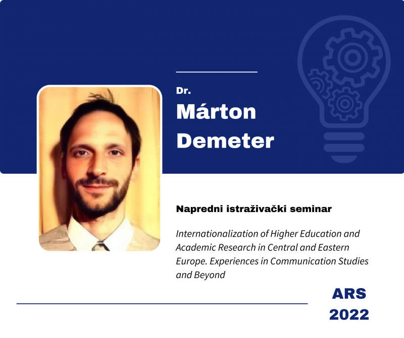 Napredni istraživački seminar - Dr. Márton Demeter, 5. svibnja, 17:00 sati