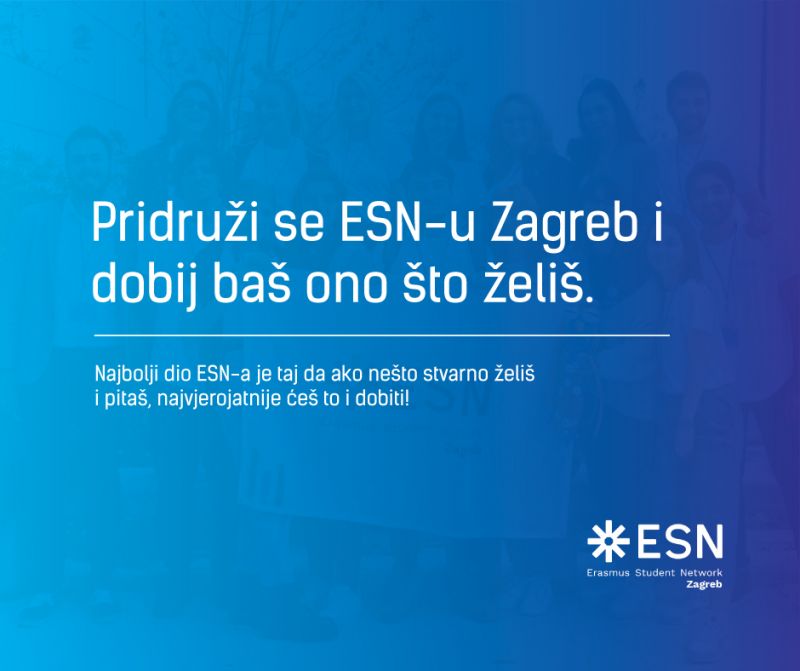 Pridruži se ESN-u Zagreb i dobij baš ono što želiš!