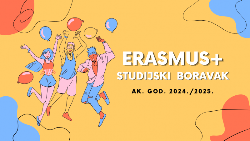 Natječaj za Erasmus+ studijski boravak (SMS) za programske zemlje (EU-KA131) za akademsku godinu 2024./25.